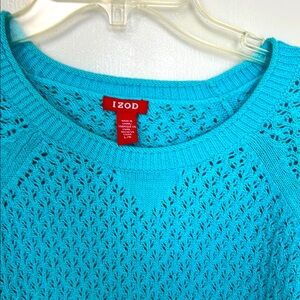 Izod Women's Turquoise Blue Sweater, size L